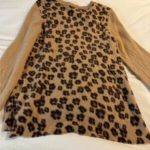Charter Club Cashmere Leopard Print Sweater XL